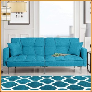 Sofa Bed - Light Blue : Ghế Sofa Băng + Ngã Thành Giường - Màu Xanh Biển